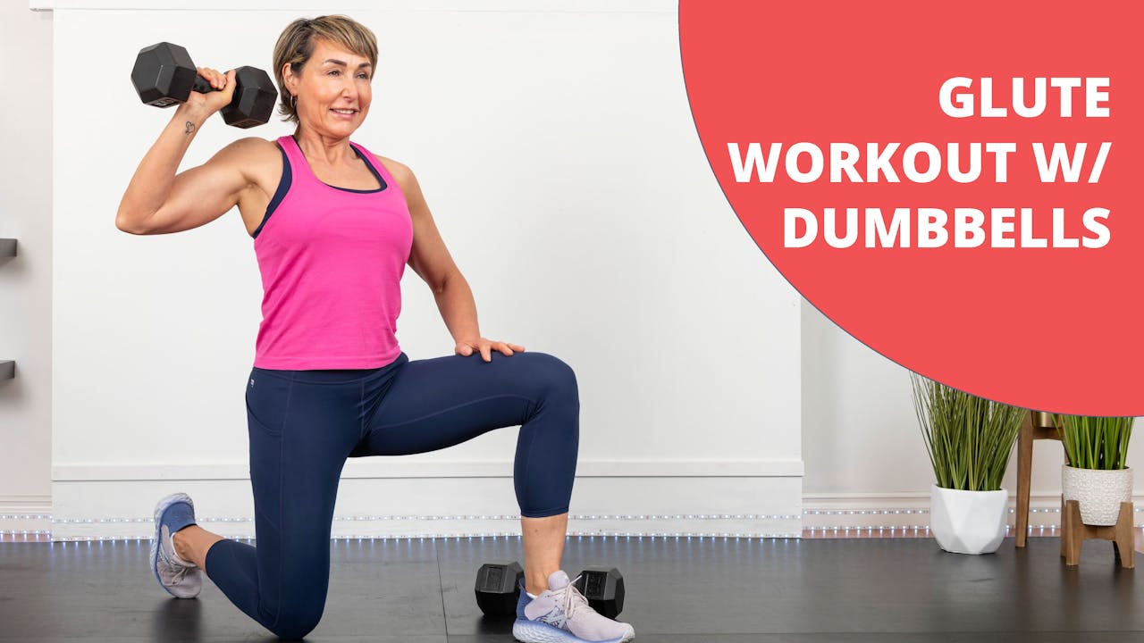 Glute Workout with Dumbbells Lower Body Over Fifty Fitness