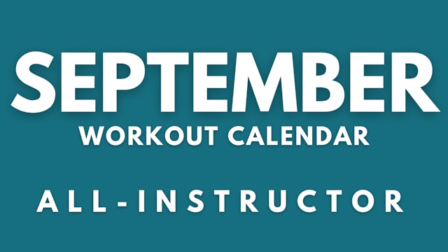 September Workout Calendar