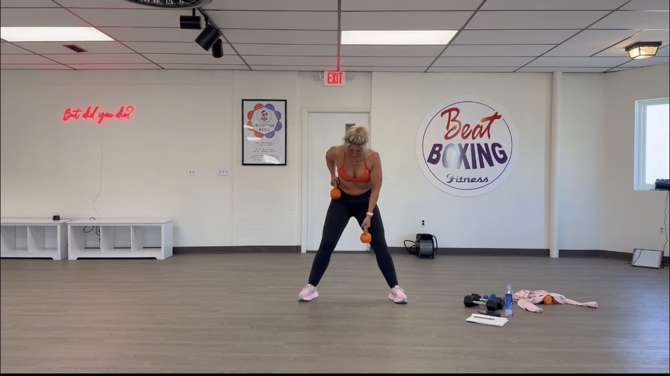 *04/09/26* KETTLEBELL & WEIGHT CIRCUIT TONING WORKOUT!! (Hairband/Rock Music)