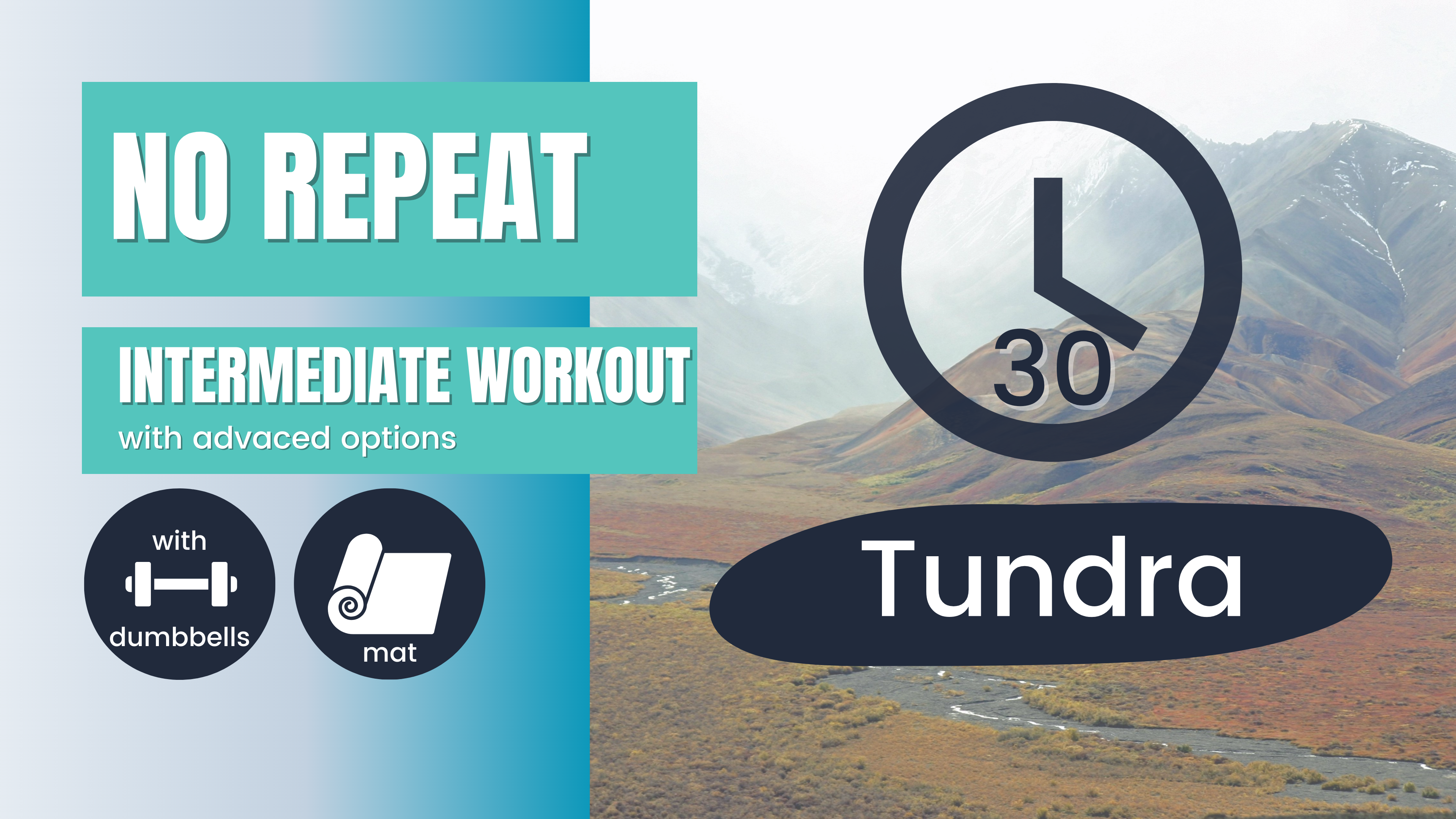 No Repeat Dumbbell Workout // Total Body, Intermediate 30; Tundra