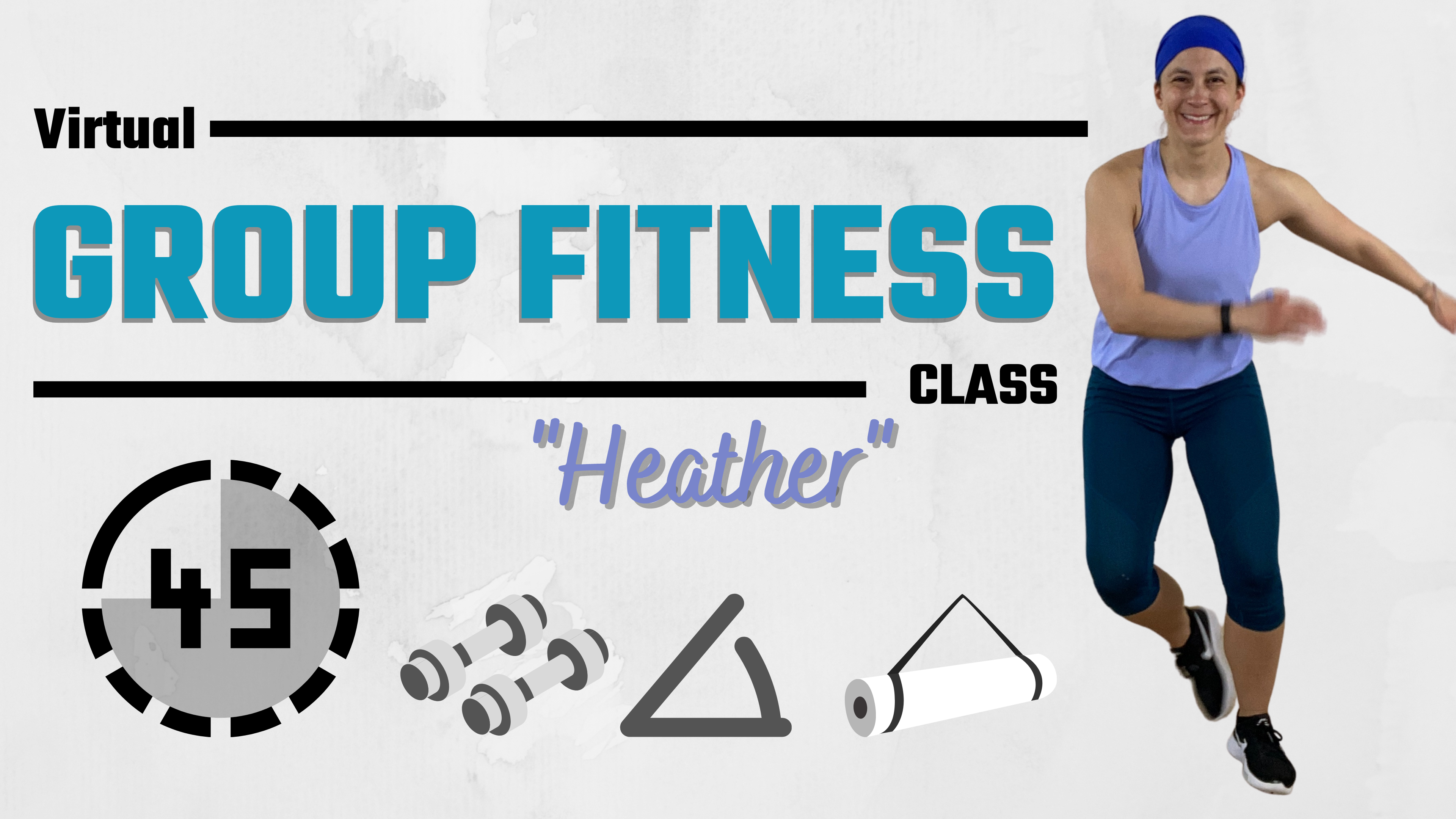 LIVE Group Fitness; Total Body / Multi-Level / HIIT / No Repeat "Heather" 45