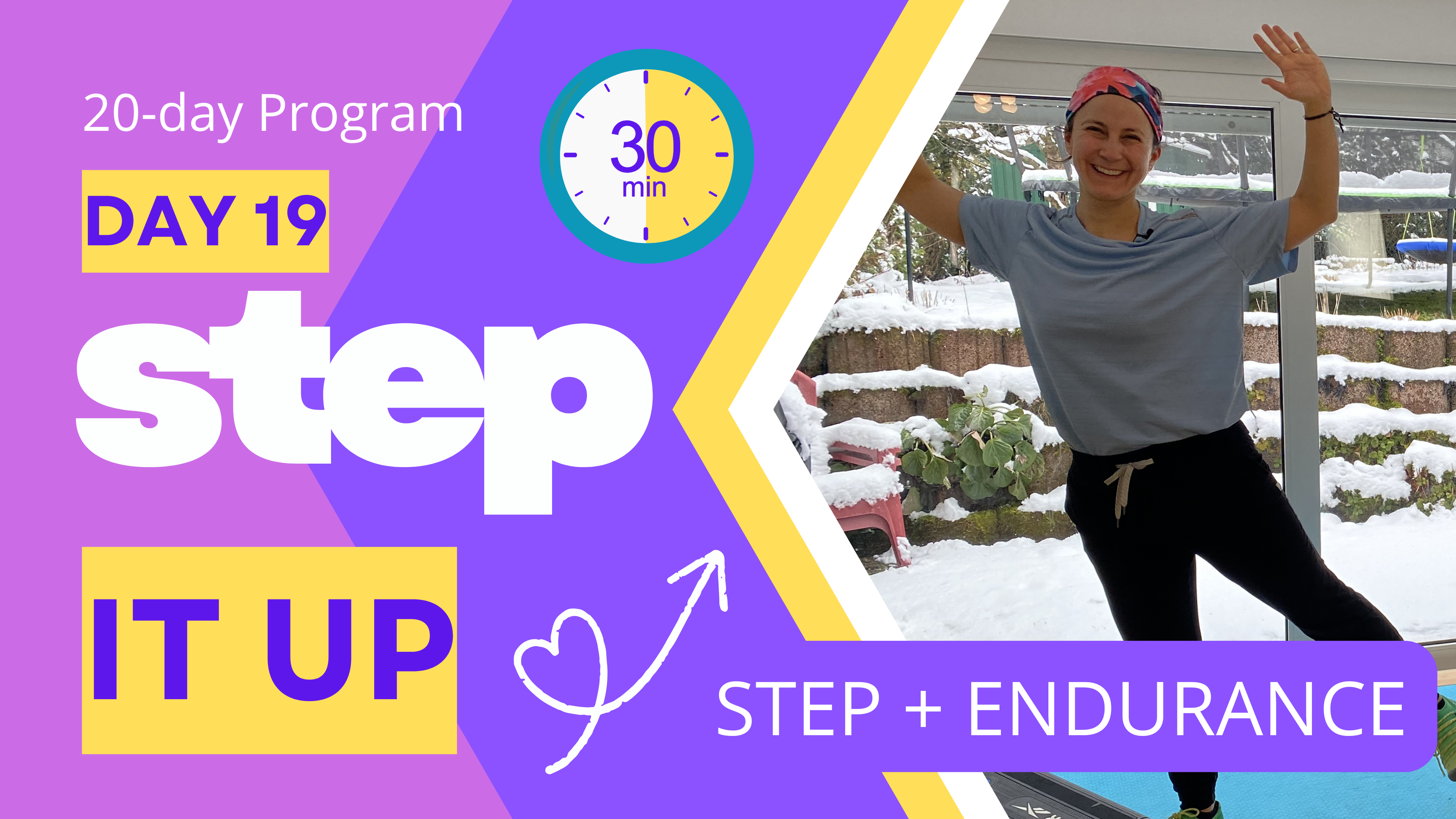 30 Minute Step & ENDURANCE Workout - STEP IT UP DAY #19