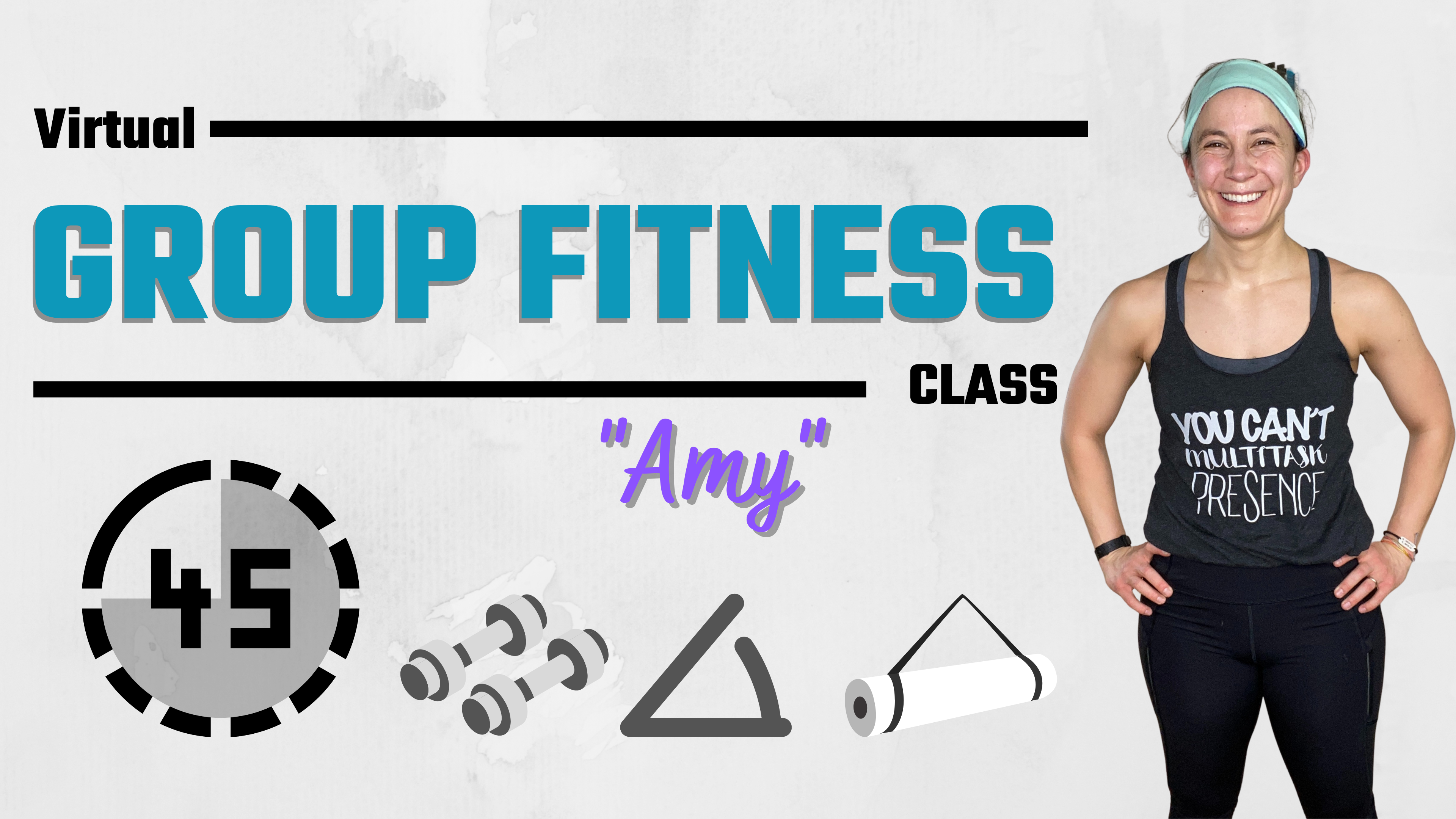 LIVE Group Fitness; Total Body / Multi-Level / HIIT / No Repeat "Amy" 45