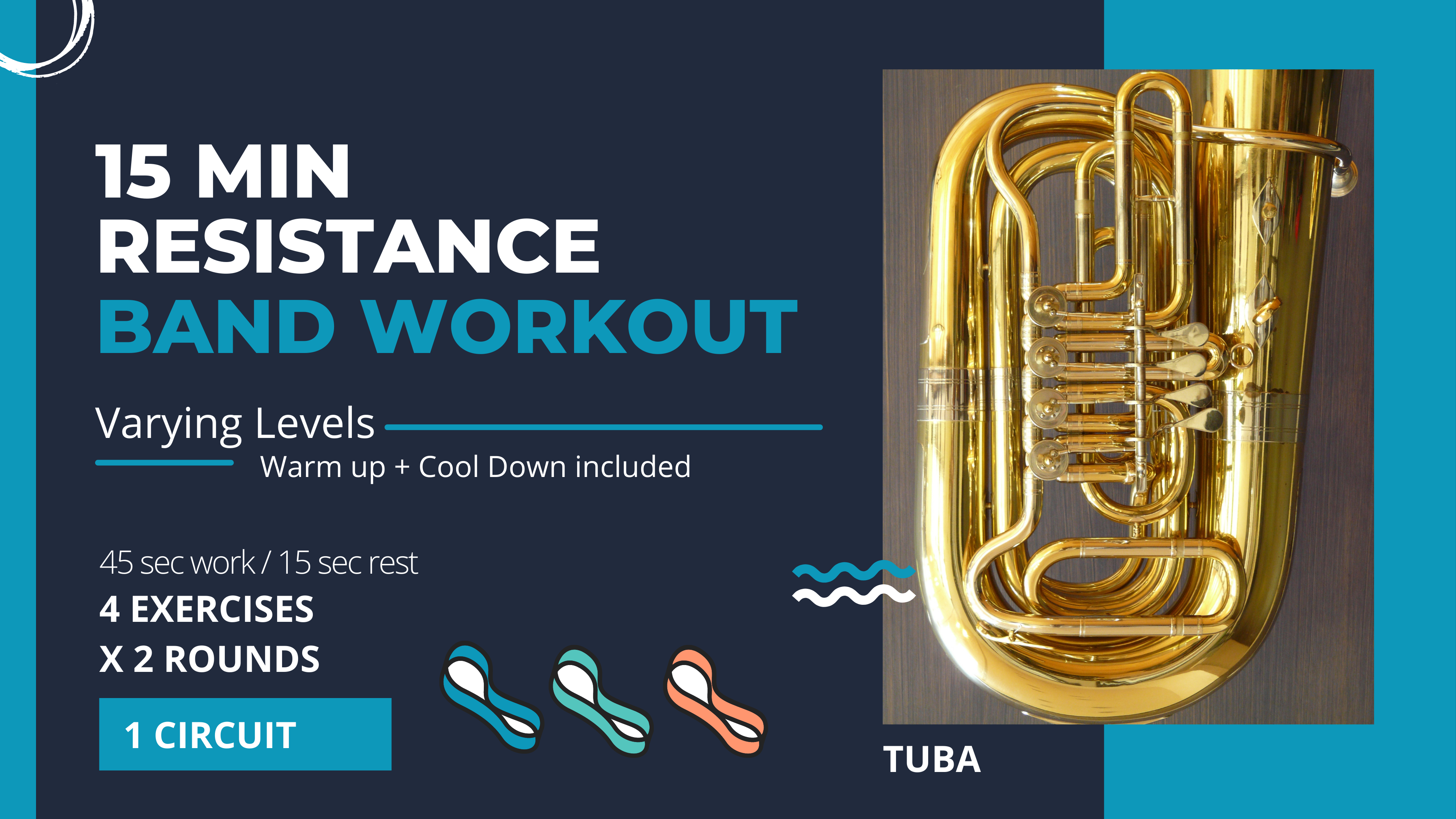 Special Equipment // Resistance Bands: Hip Strength 15 "Tuba"