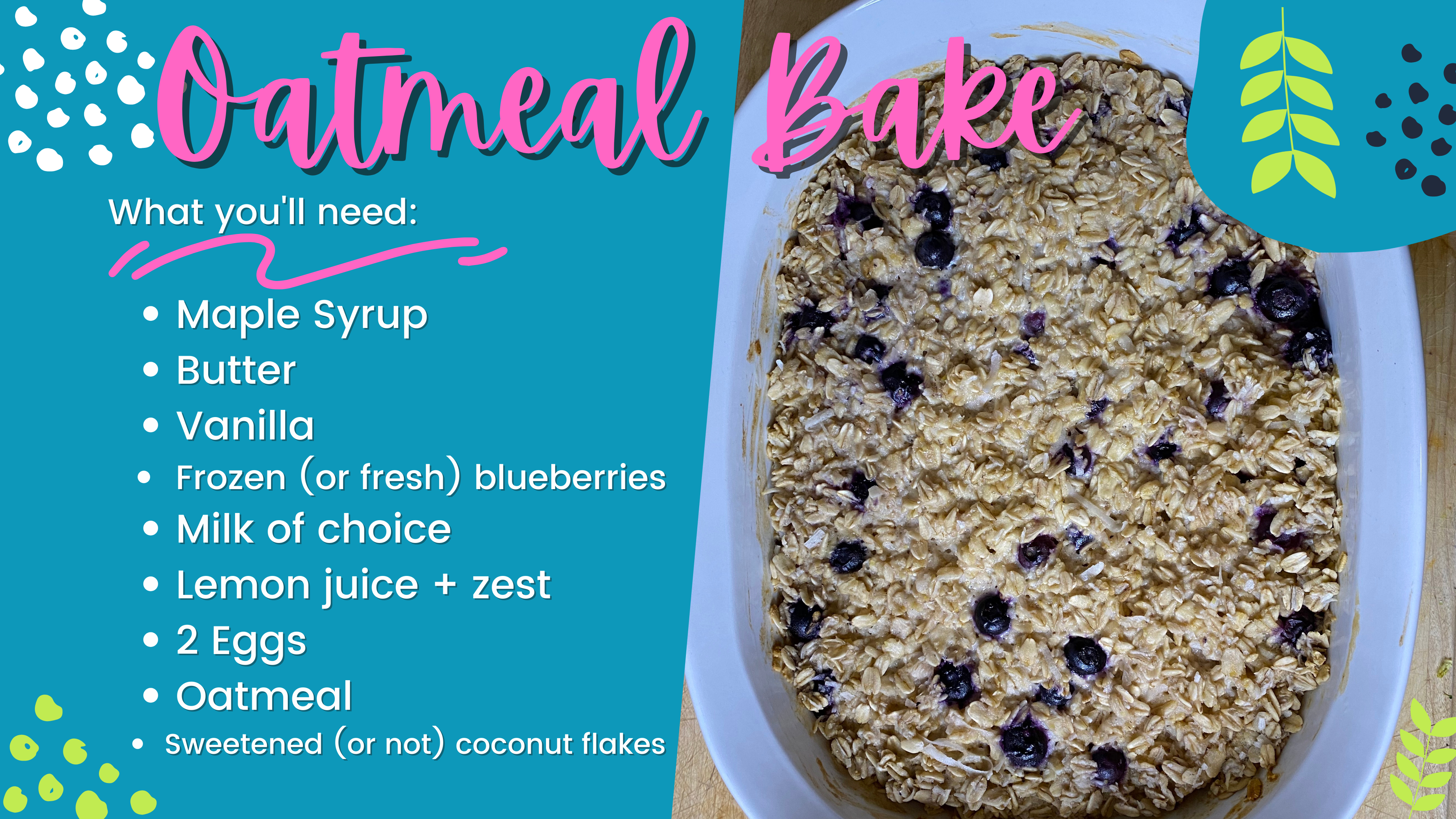 Ragamuffin Makes: Breakfast Oatmeal Blueberry Bake