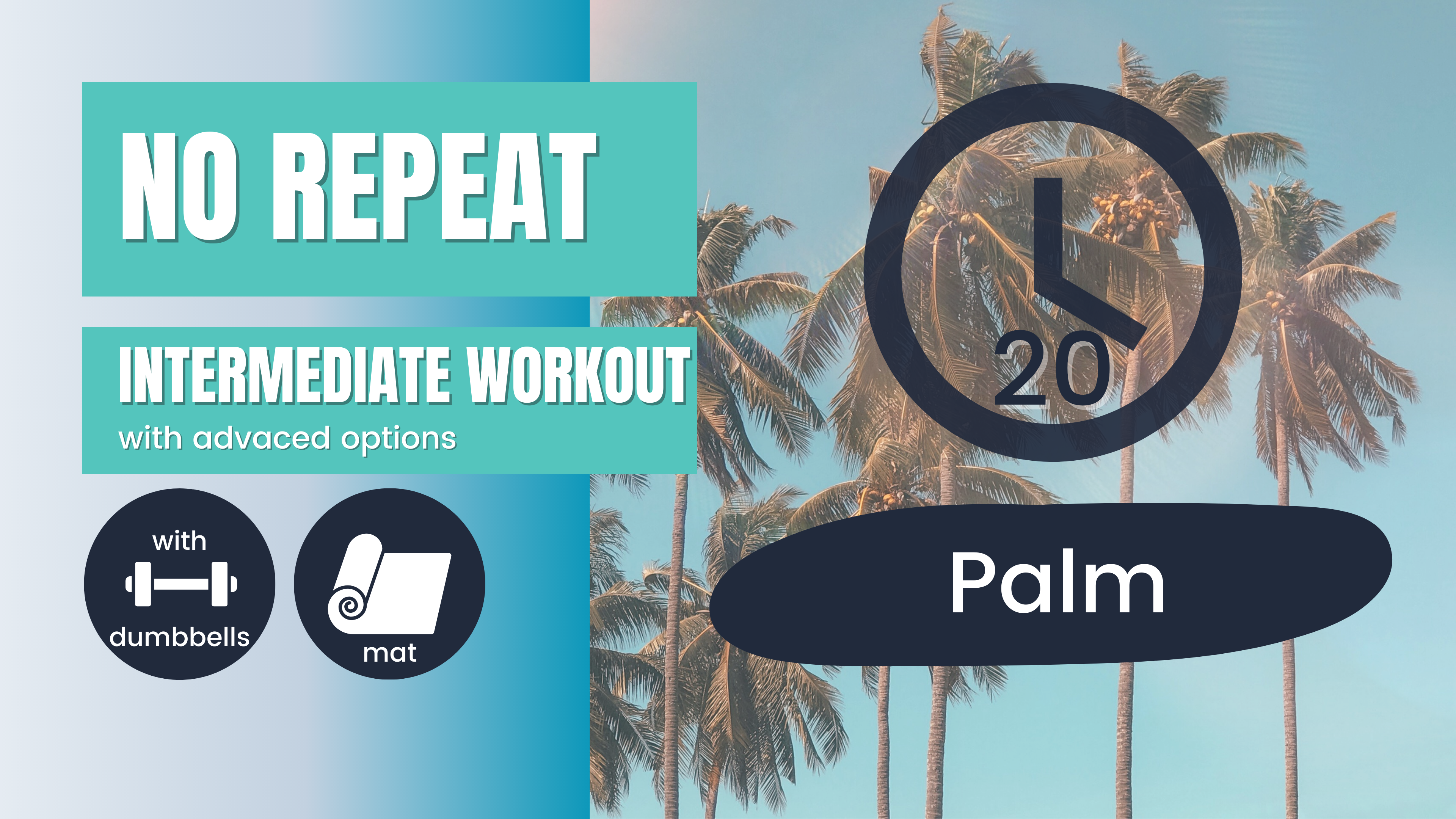 No Repeat (No Equipment Endurance) Intermediate 20; Palm