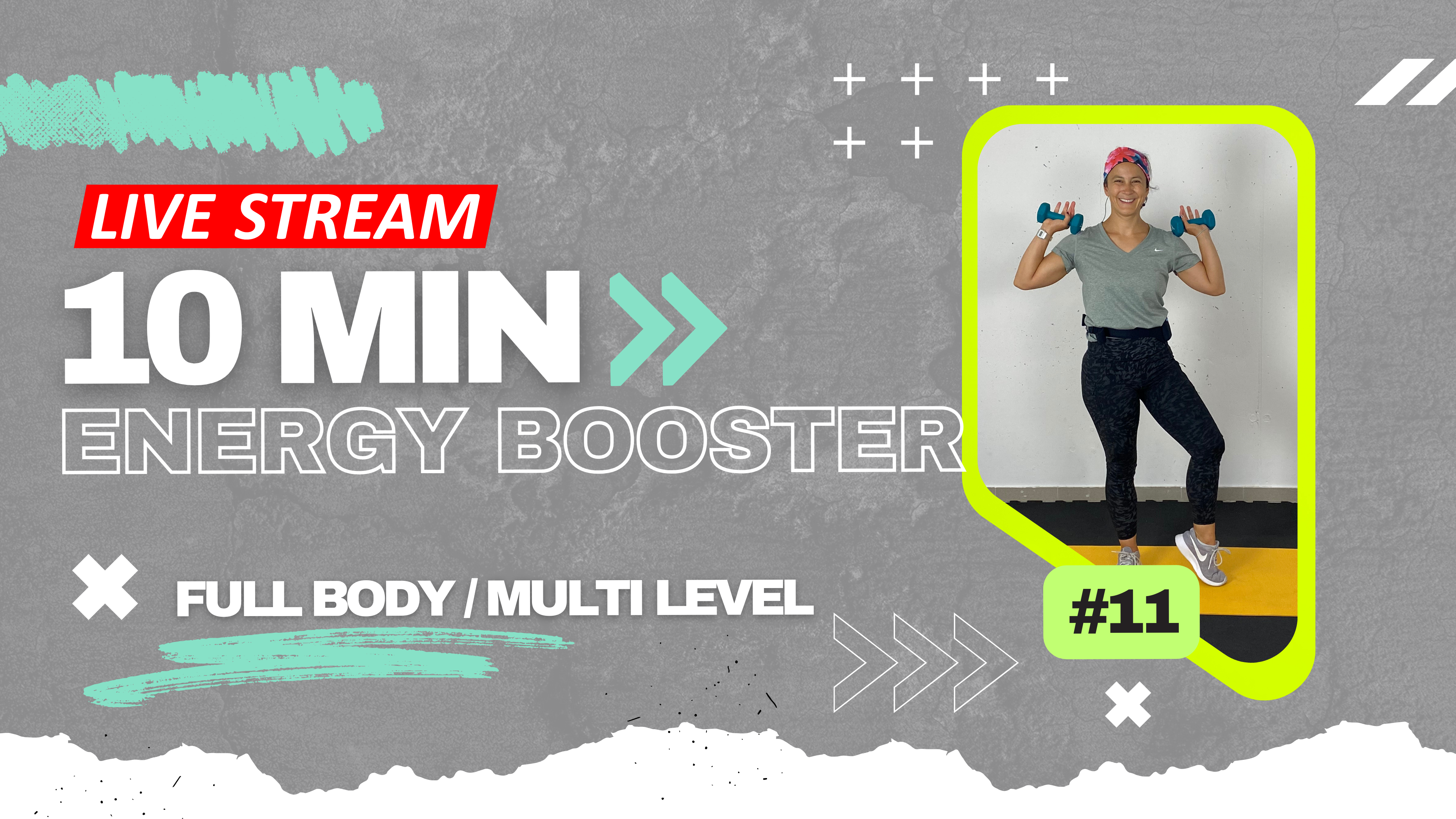 10 Minute Energy Booster; Weighted Total Body // Multi-level #11