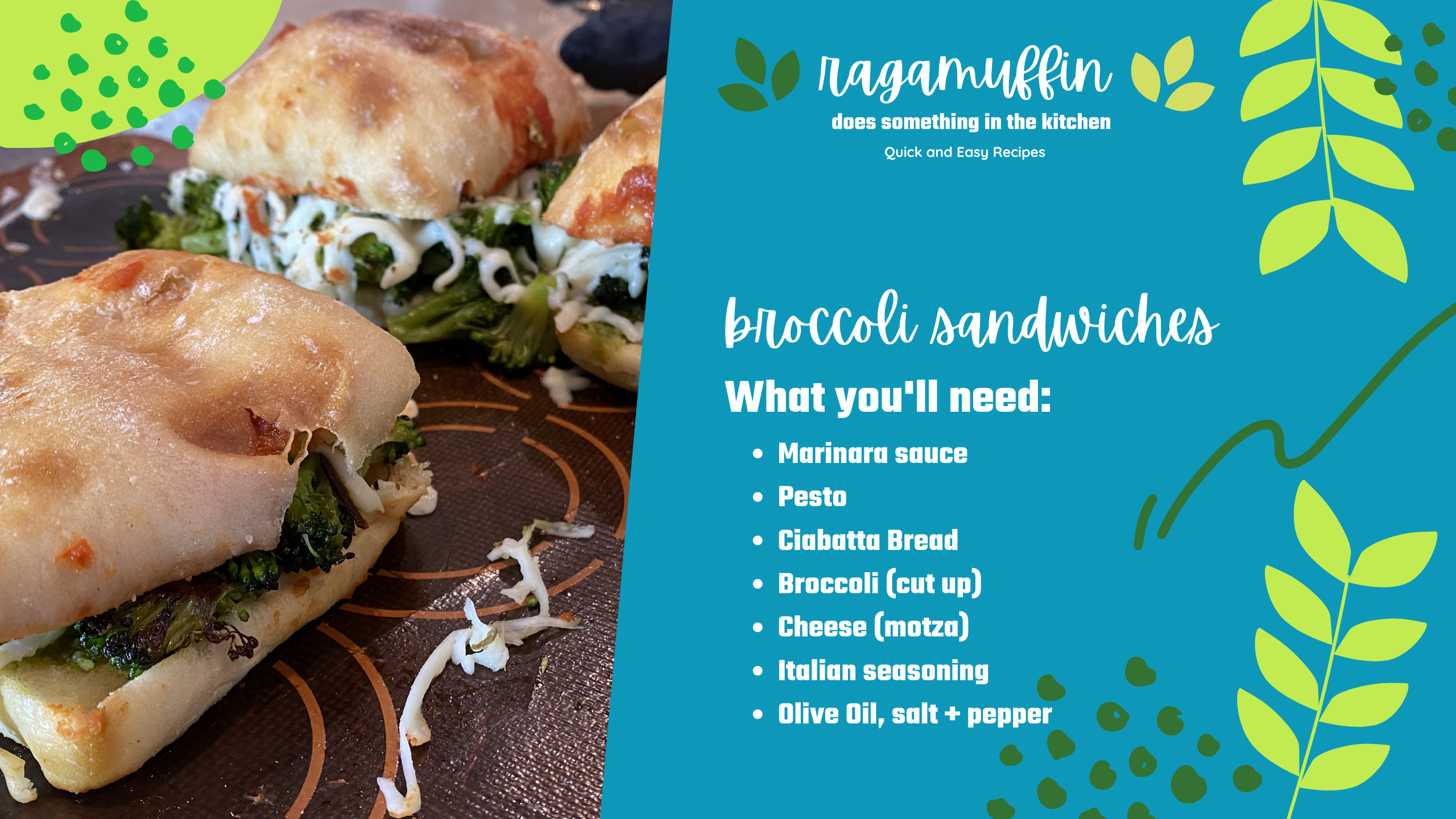 Ragamuffin Makes: Broccoli Sandwiches