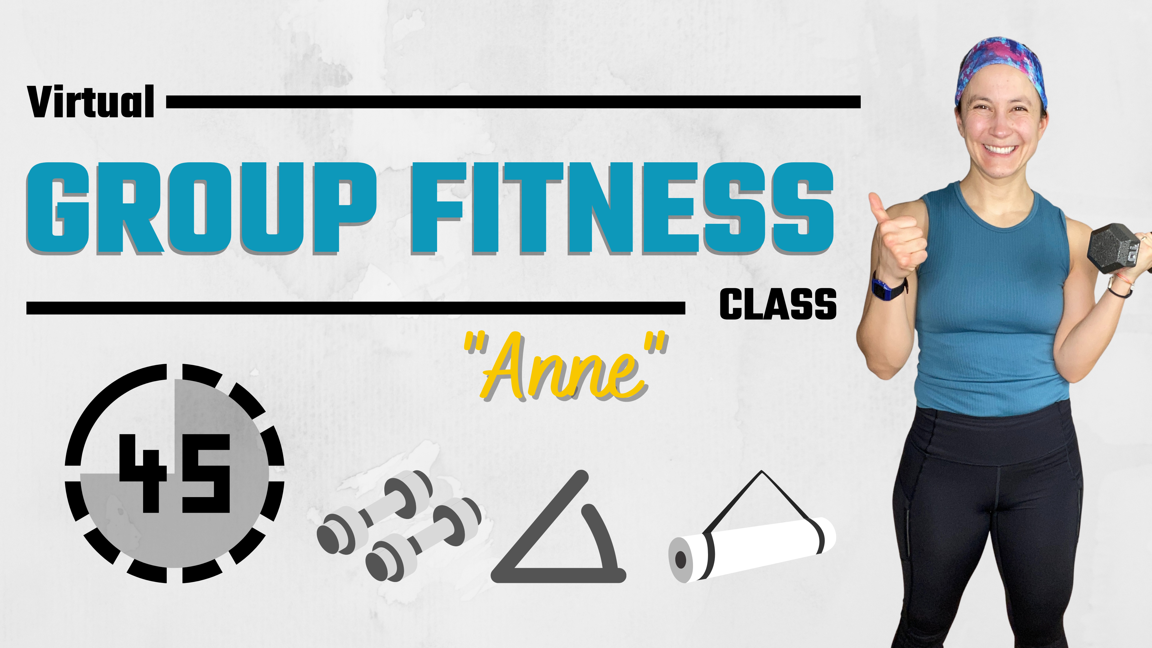 LIVE Group Fitness; Total Body / Multi-Level / HIIT / No Repeat "Anne" 45