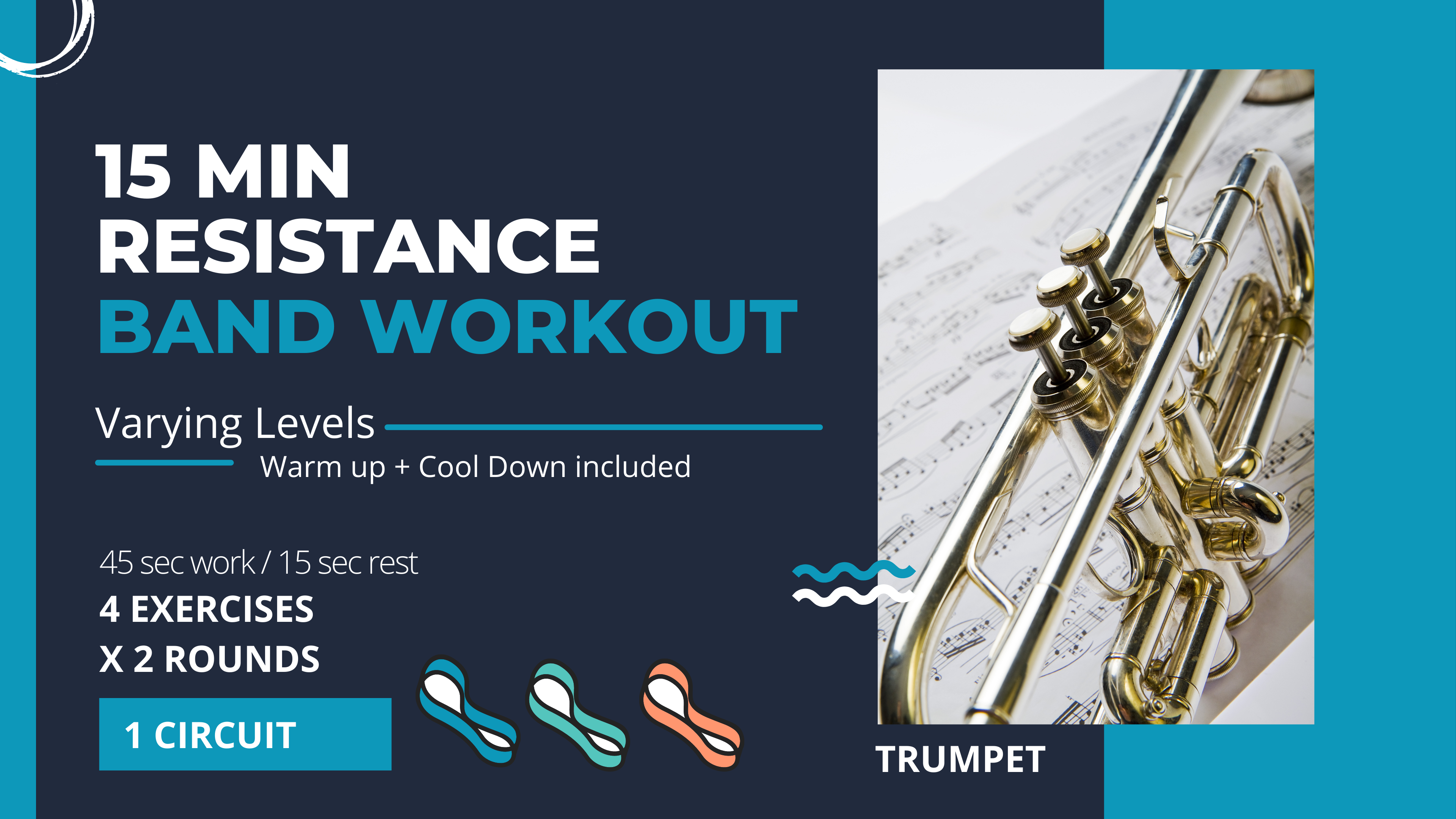 Special Equipment // Resistance Bands: Hip Strength 15 "Trumpet"