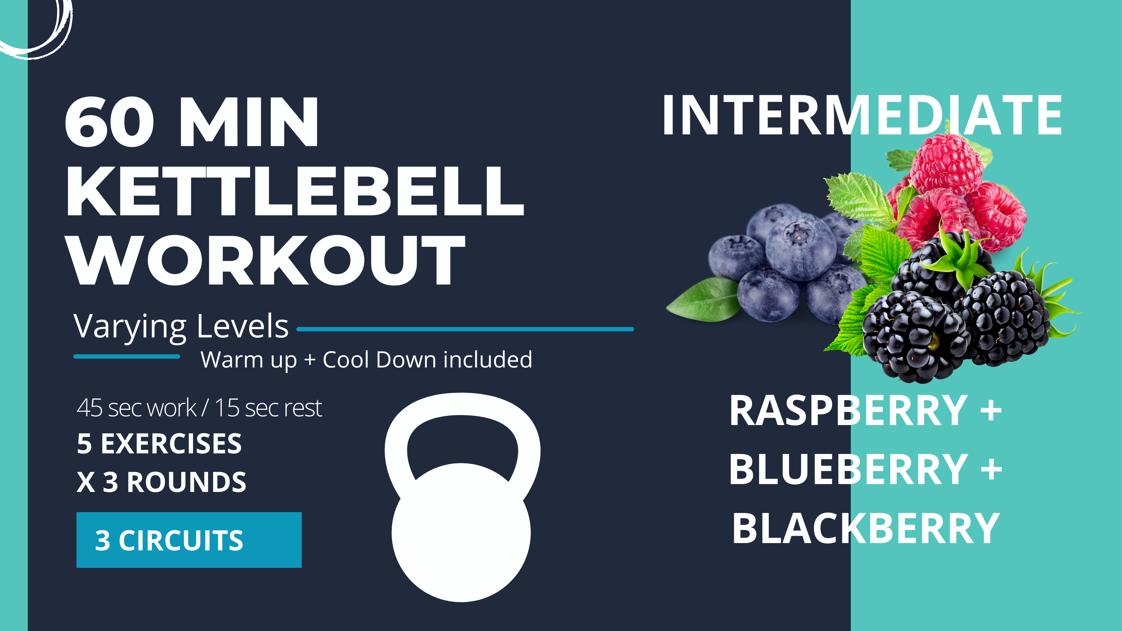 Special Equipment // KETTLEBELL: Intermediate Strength 60 "Rsbery,Blubry,Blkbey"
