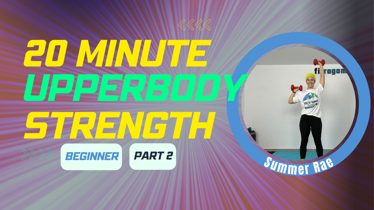 20 Min (Part 2/3) UPPER BODY STRENGTH (with weights) Beginner; Summer Rae