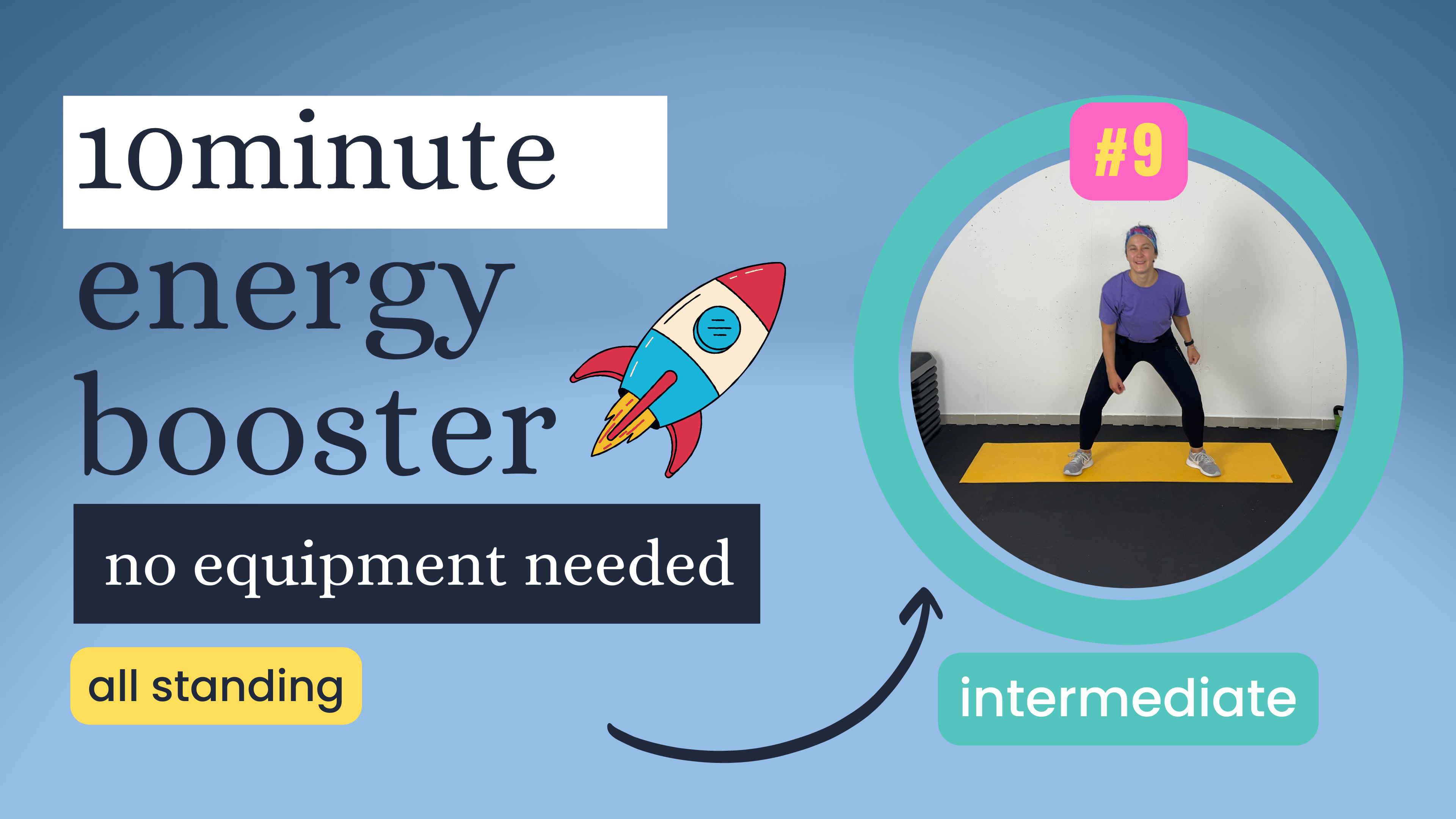 10 minute Energy Booster; No Equipment / Intermediate #9