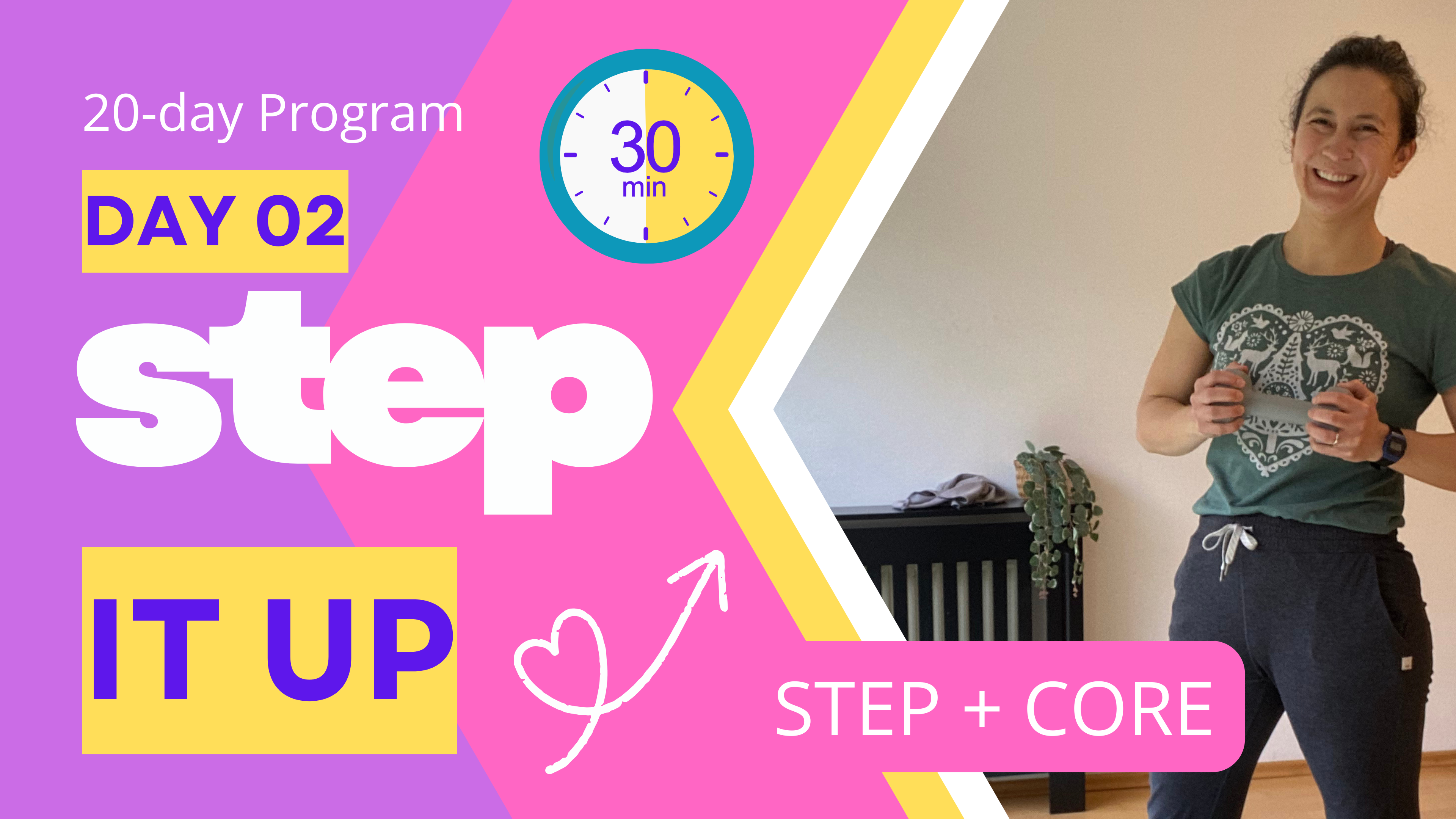 30 Minute Step & CARDIO Workout - STEP IT UP DAY #2