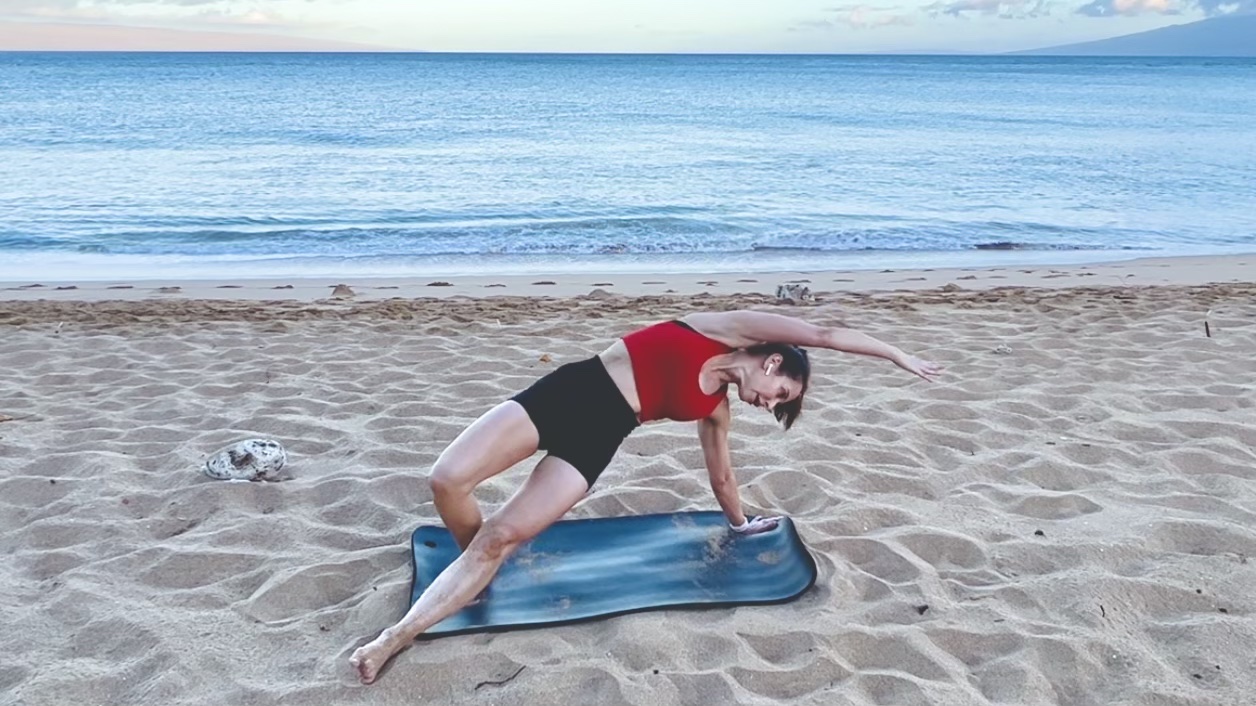 Lower body workout, no equipment--on the beach!