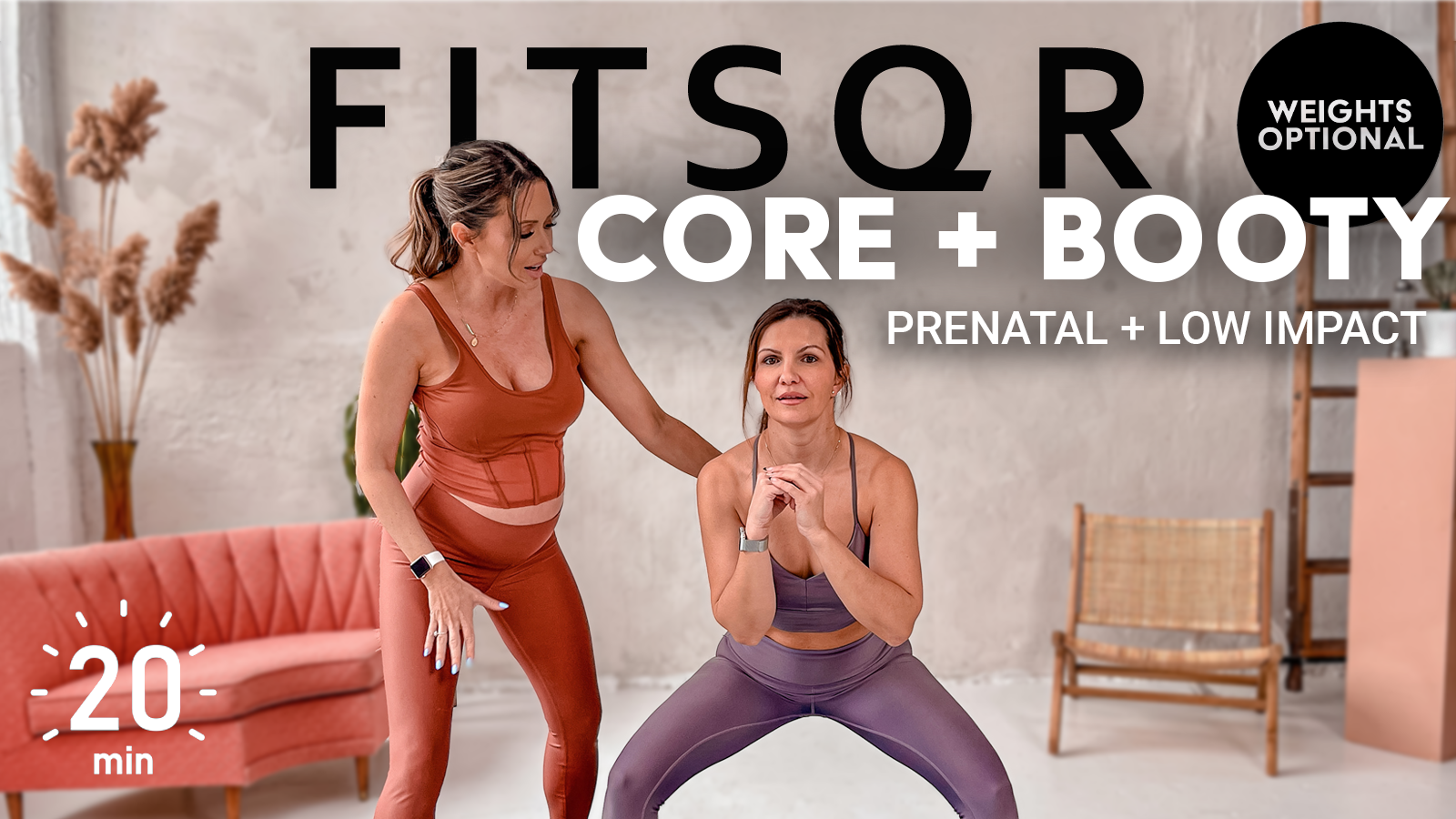Prenatal + Low Impact 1 - 20 min Core + Booty