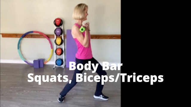 Body Bar Squats, Triceps/Biceps