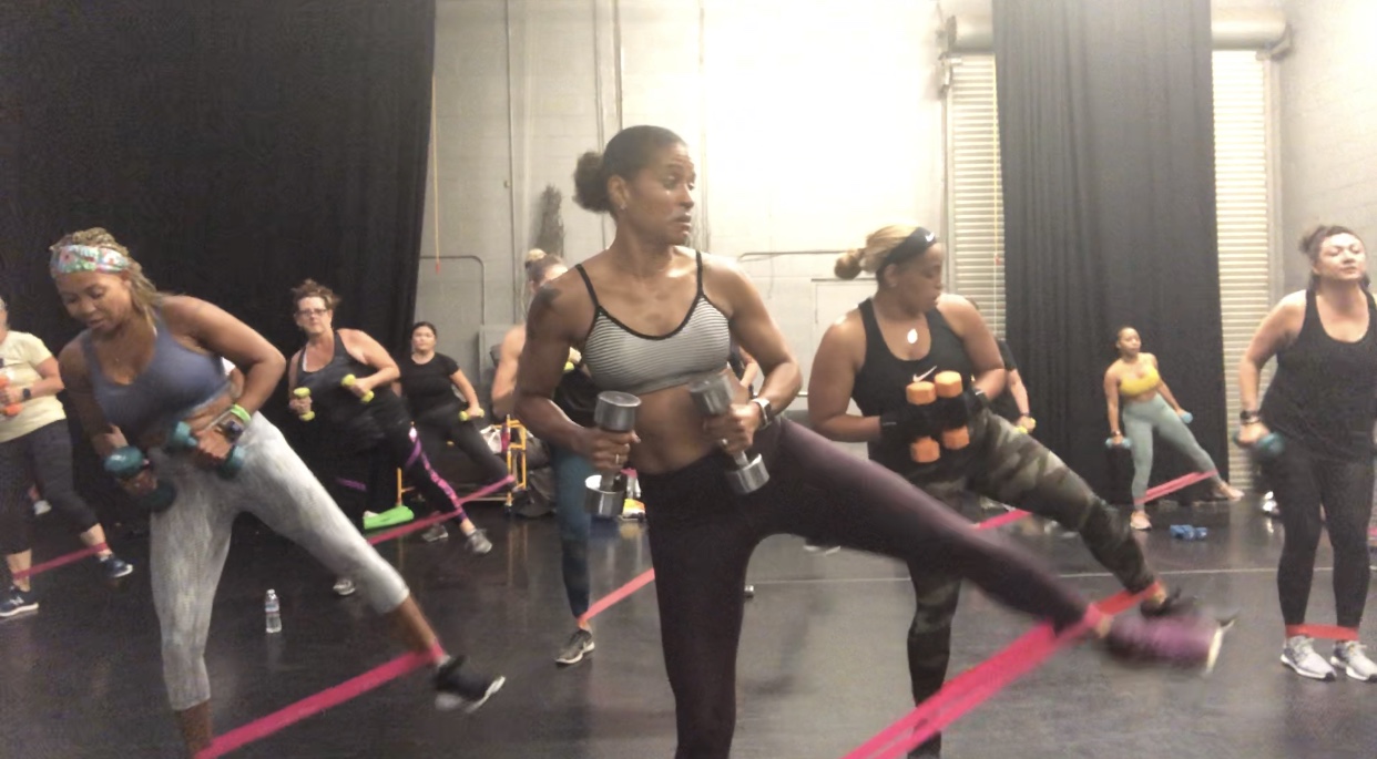 Kickfit Cardio Sculpt Circuit: Dumbbells, Booty Band & Mat