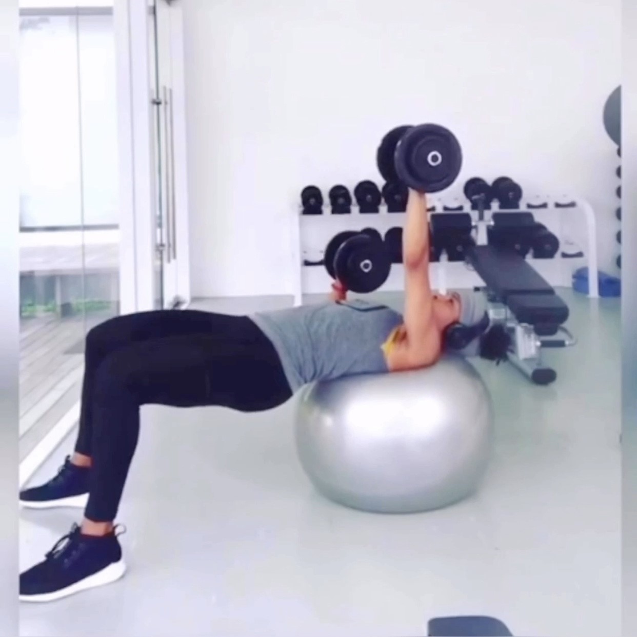 Full Body Circuit: Stability Ball & Dumbbells