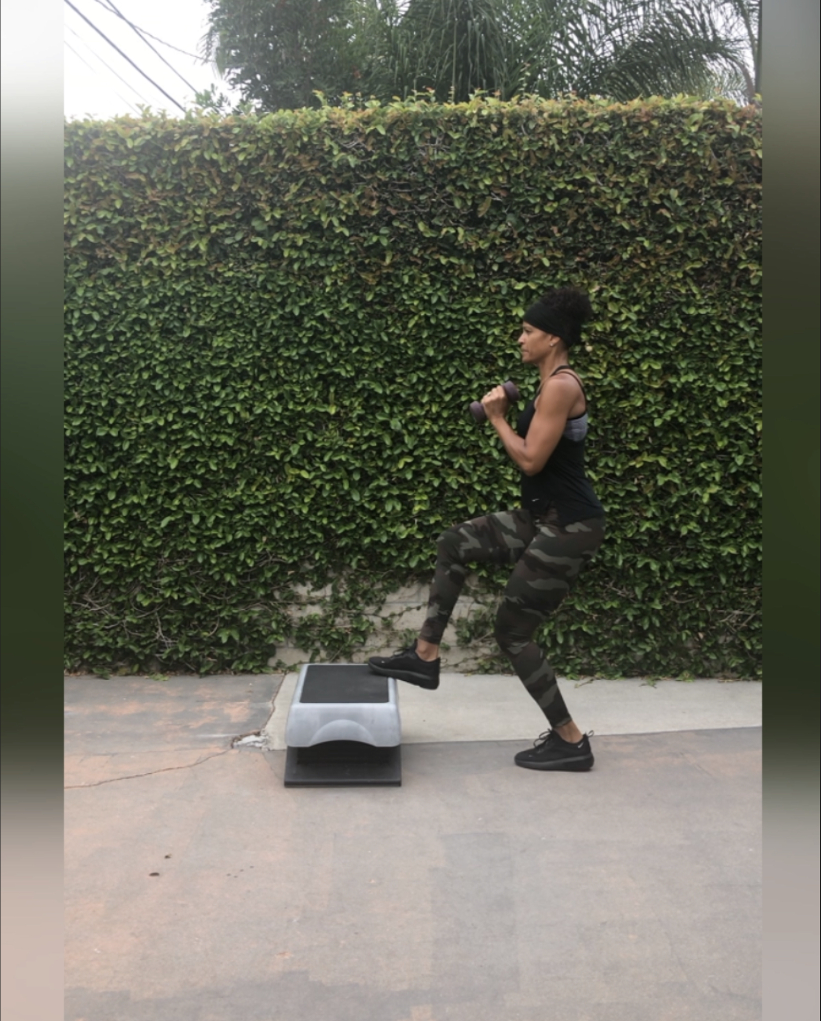 Cardio HIIT Circuit: Step & Light Dumbbells