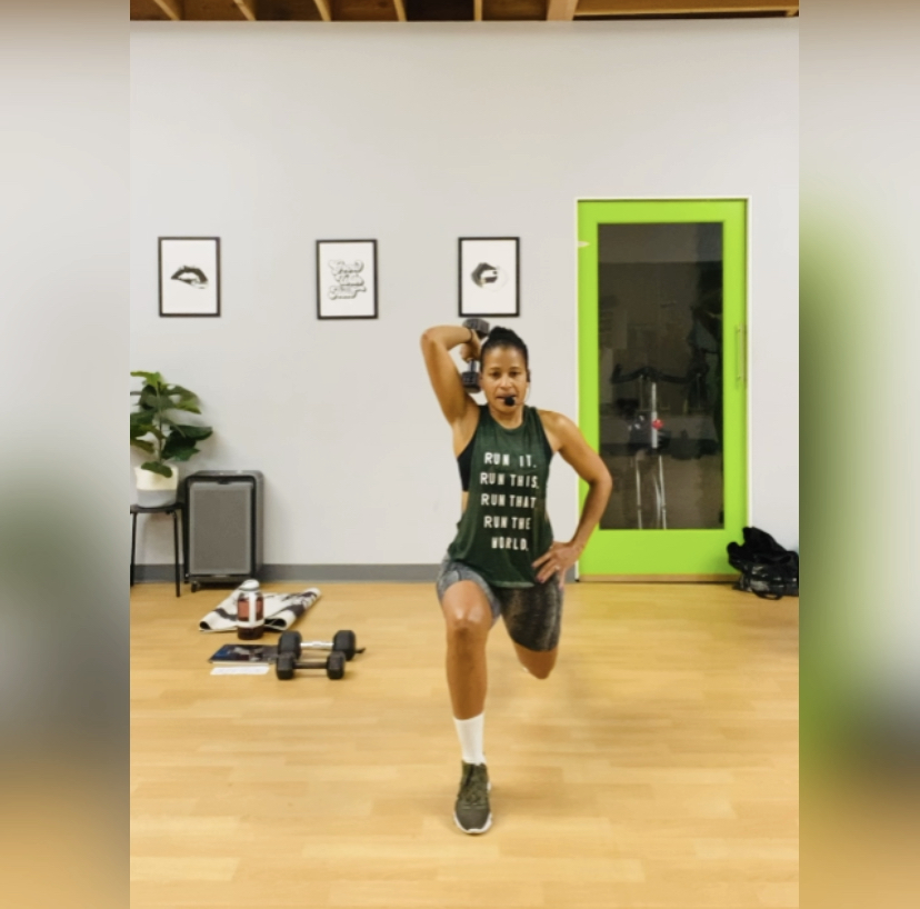 Compound & Core In Studio Flow 9: Single Medium Dumbbell, Booty Band & Mat