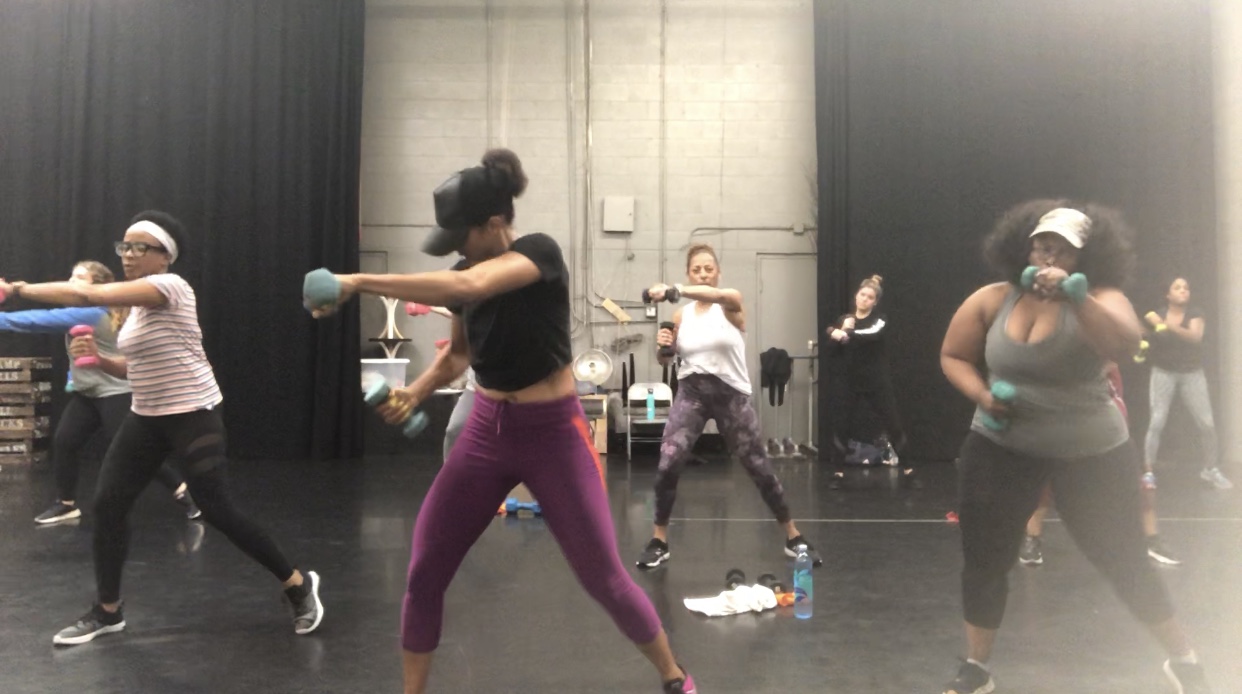 Kickfit Cardio Sculpt/HIIT Circuit: Dumbbells, Booty Band & Mat 