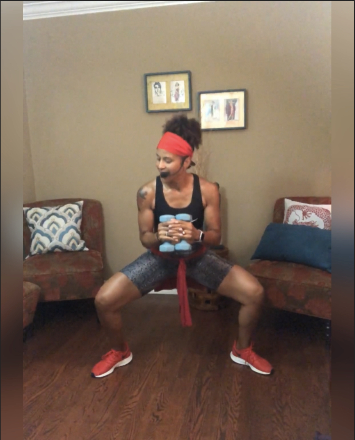 Kickfit Cardio Sculpt/HIIT Circuit: Light & Medium Dumbbells, Booty Band & Mat