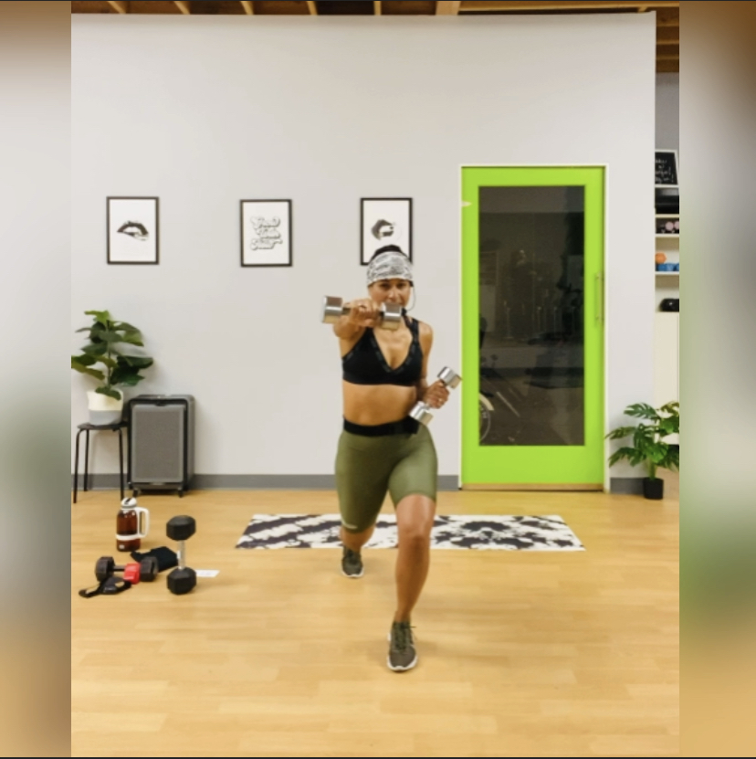 Compound & Core In Studio Flow 10: Single Medium Dumbbell, Booty Band & Mat