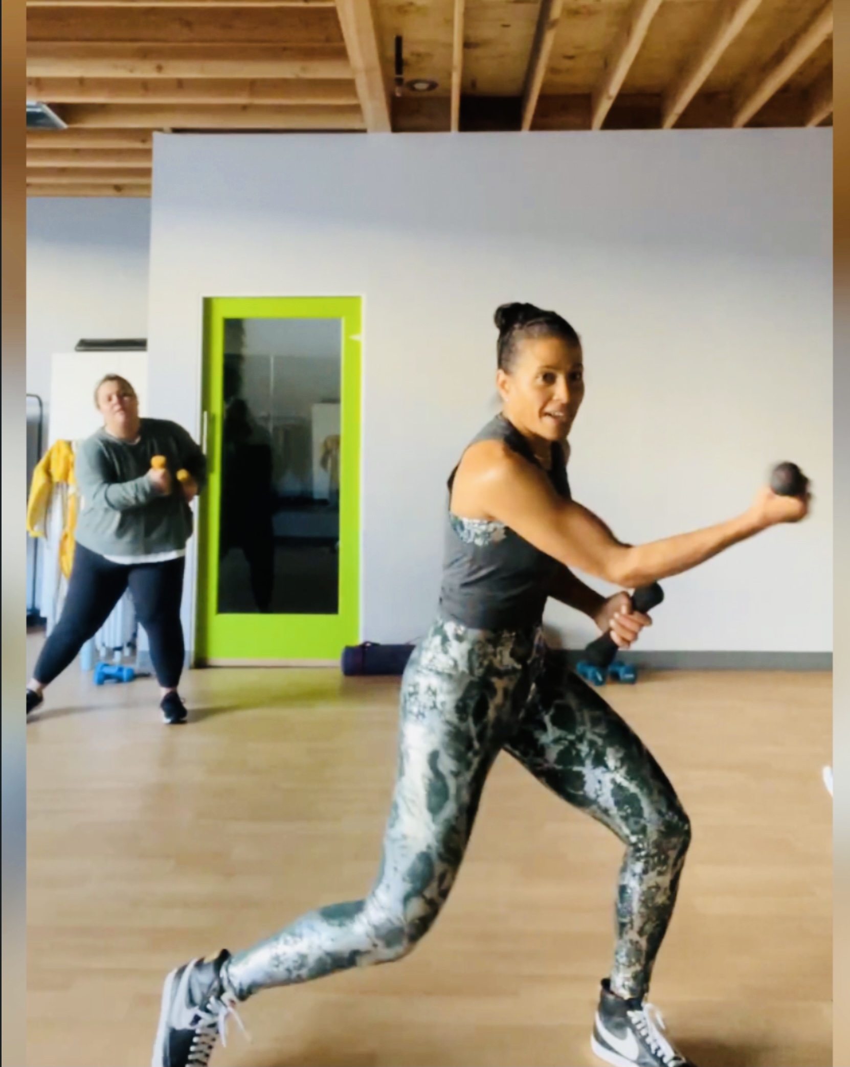 Kickfit Cardio/HIIT Circuit: Light and Medium Dumbbells, Booty Band & Mat 