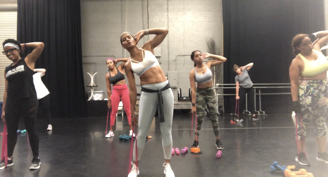 Kickfit Cardio Sculpt/HIIT Circuit: Light & Medium Dumbbells & Booty Band