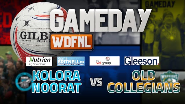 WDFNL Game Day - Kolora Noorat V Old ...
