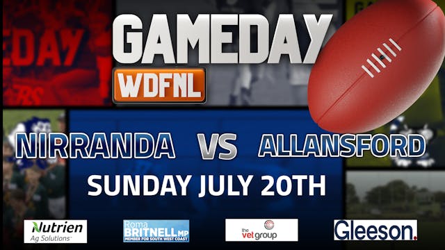 WDFNL Game Day - Nirranda V Allansfor...