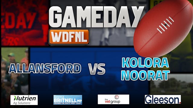 WDFNL Game Day - Allansford V Kolora ...