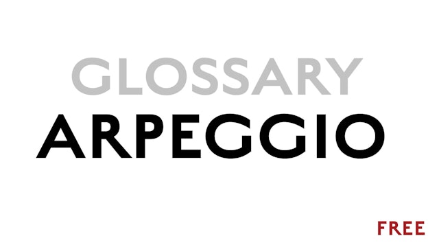 Arpeggio - Glossary Term