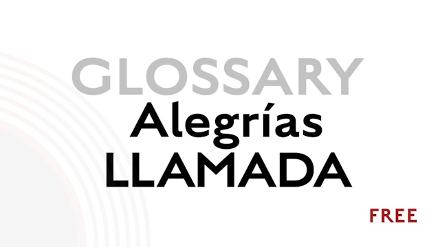 Llamada for Alegrias - Glossary Term