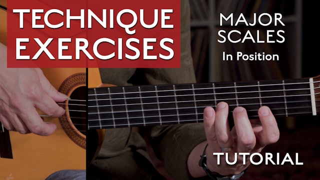 Technique Exercises - Major Scales in Position - TUTORIAL