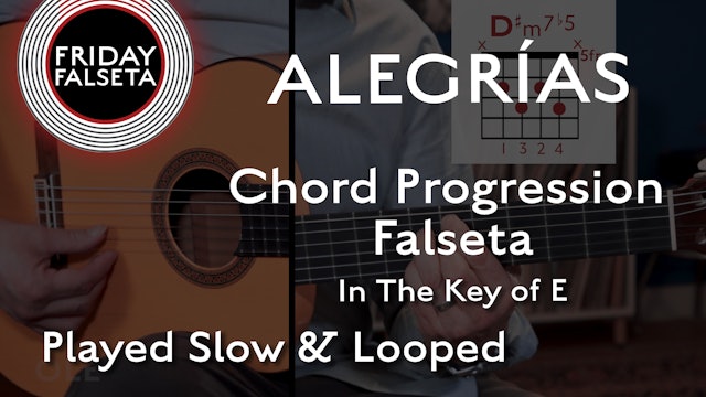 Friday Falseta - Alegrias in E - Chord Progression Falseta - SLOW/LOOP