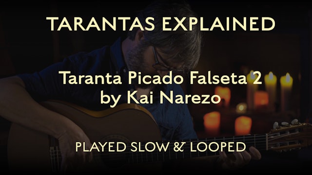 Tarantas Explained - Kai Narezo Picado Falseta 2 - Played Slow & Looped