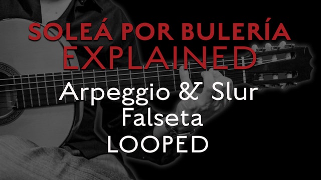 Solea Por Bulerias Explained - Arpeggio and Slur Falseta - LOOPED