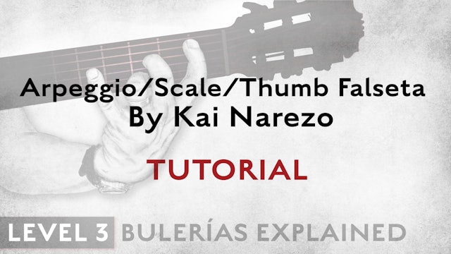 Bulerias Explained - Level 3 - ArpegScaleThumb Falseta by Kai Narezo - TUTORIAL