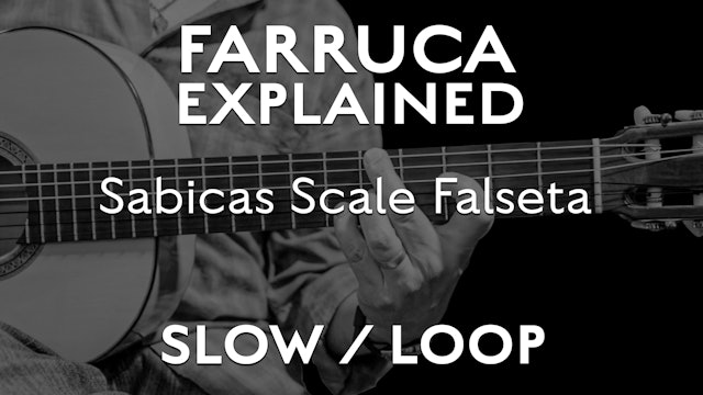 Farruca Explained - Sabicas Scale Falseta - SLOW / LOOP
