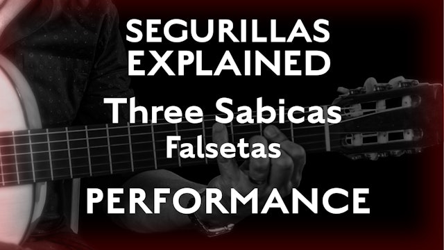 Seguirillas Explained - Three Sabicas Falsetas - PERFORMANCE