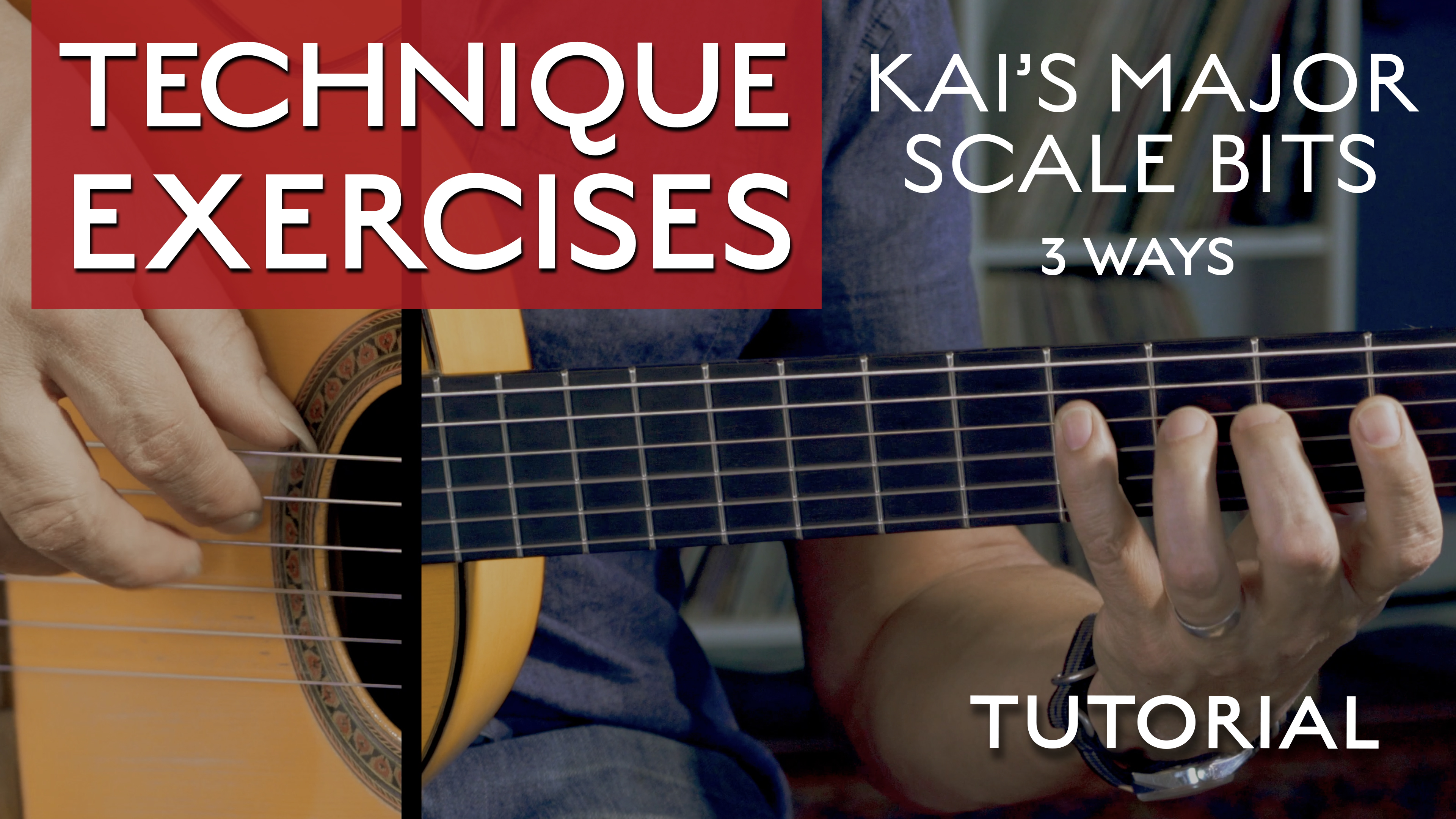 Technique Exercises - Kai's Maj Scale Bits 3 Ways - TUTORIAL