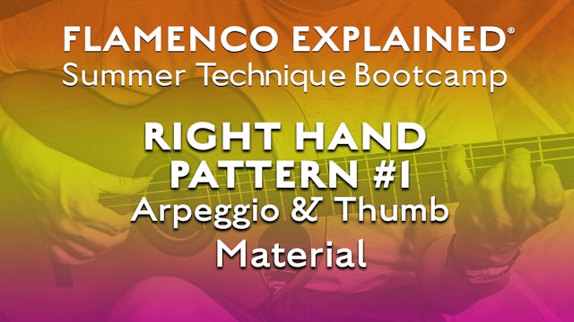 Technique Bootcamp - Right Hand Pattern #1 - Arpeggio and Thumb Material