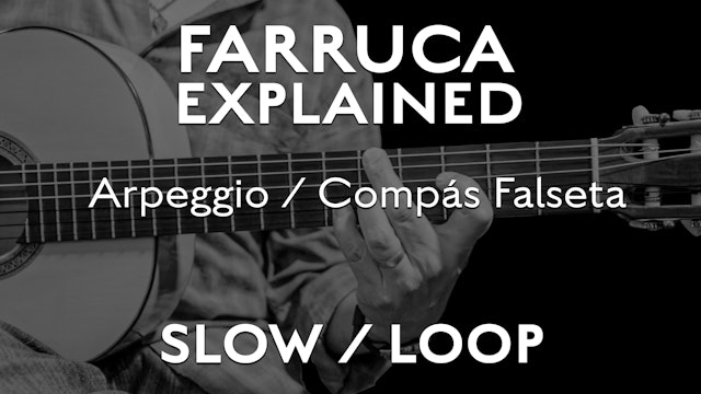Farruca Explained - Arpeggio/ Compás Falseta - SLOW / LOOP