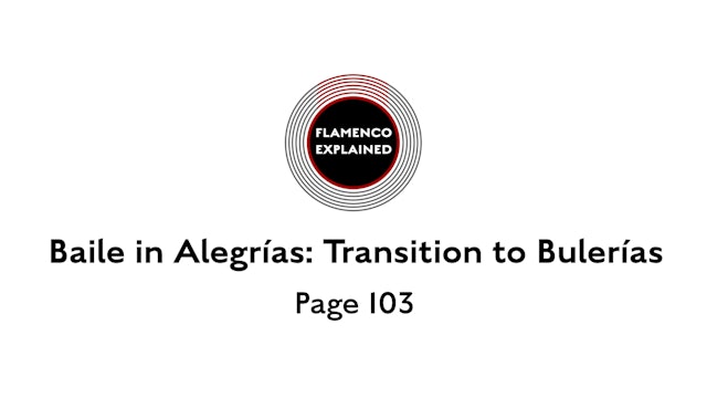 Alegrias Baile Transition to Bulerias Page 103