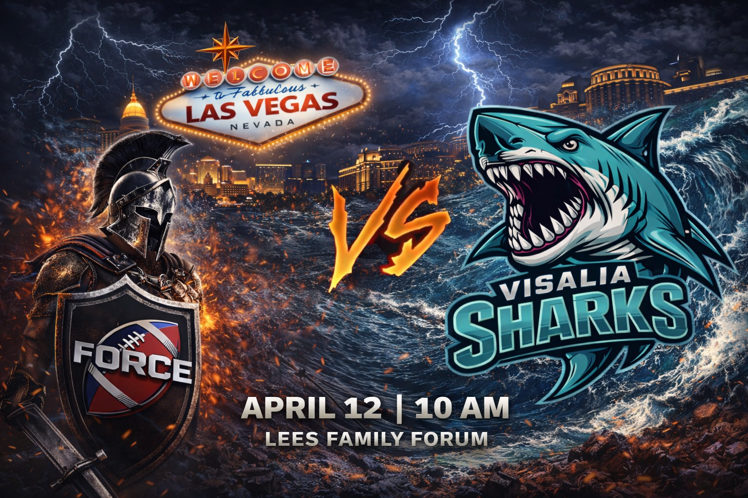 Vegas Force vs Visalia Sharks | Lees Family Forum - 04/12/2026, 19:03:40