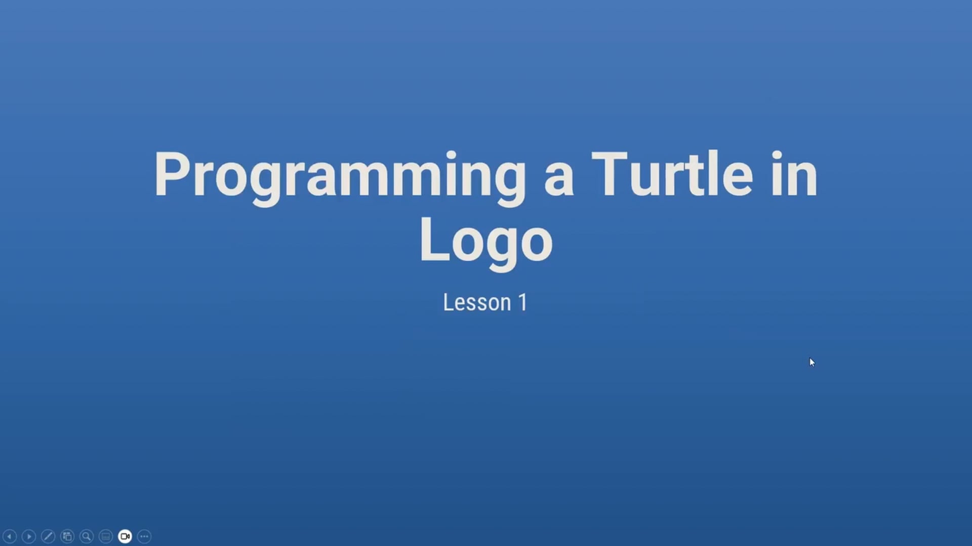 Programming a Turtle in Logo Lesson 1