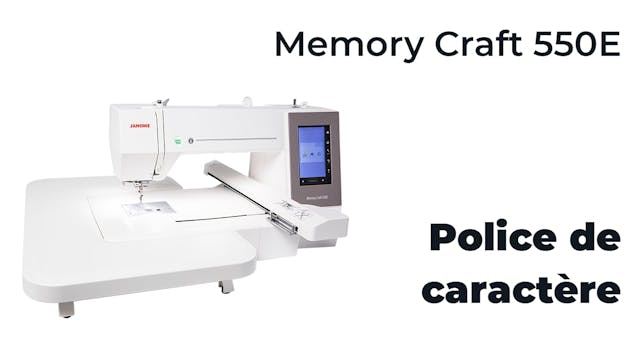 Police de caractère - Memory Craft 550E - Janome.mp4
