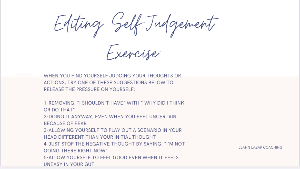 Editing Self Judgement 